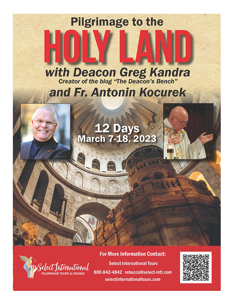 Poster for Pilgrimage to the Holy Land March 7-18 2023