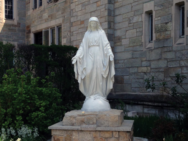 The Mary Garden Statue at OLQM